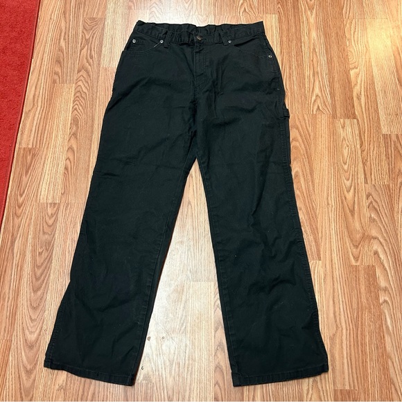Dickies Men’s Carpenter Pants 32x30 Jeans Black Workwear Work Straight - Picture 1 of 6